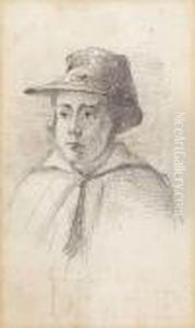 Junges Madchen Mit Hut by Albert Anker