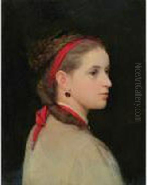 Madchen Mit Roter Haarschleife - view 1