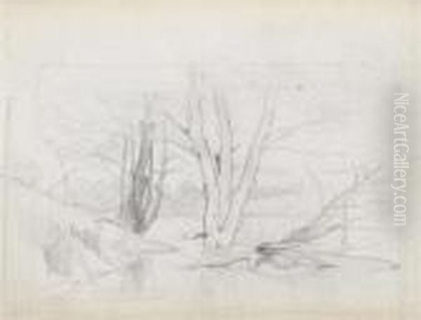 Lot Of Four Pencil Studies. - view 1