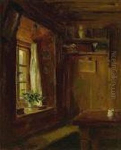 Stubenecke Mit Fenster by Albert Anker