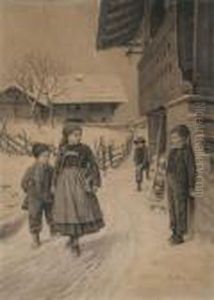 Kinderen In De Sneeuw