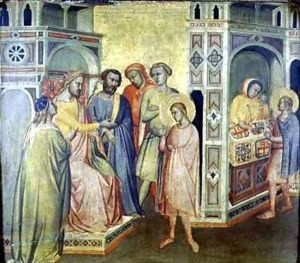 St Eligius before King Clothar by Taddeo Gaddi