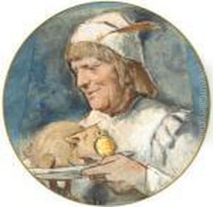 Koch Mit Spanferkel by Albert Anker
