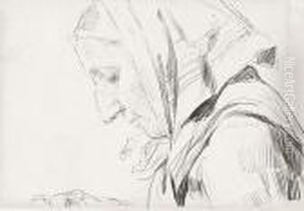 Frau Mit Kopftuch. - view 1
