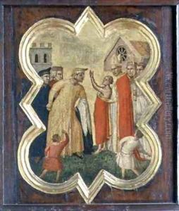 St Francis before the Bishop by Taddeo Gaddi