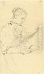 Lesende by Albert Anker