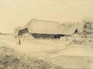 Bauernhaus by Albert Anker