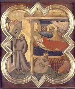St Francis holding up the Lateran Church