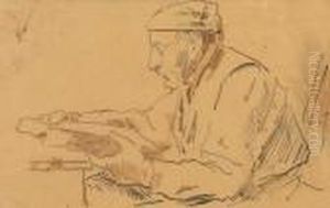Farmer Reading by Albert Anker