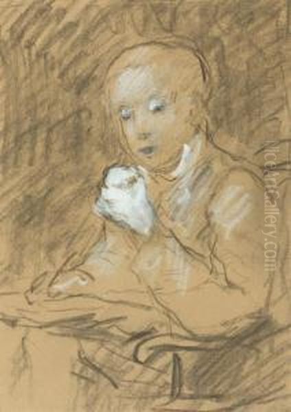 Recto: Boy Eating An Apple - view 1