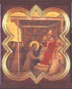 St Francis presenting his Rule to the Pope