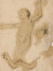 Boy Dancing In The Water by Albert Anker