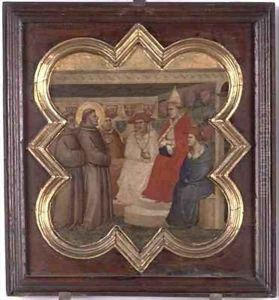 St Francis before the Pope and Cardinals