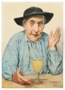 Der Absinthtrinker by Albert Anker