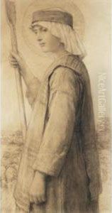 Saint Genoveva by Albert Anker