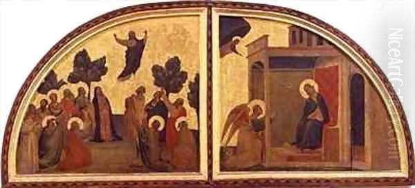 The Ascension and the Annunciation lunette by Taddeo Gaddi