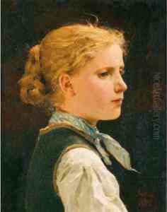Bildnis Eines Madchens by Albert Anker