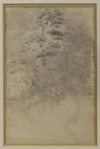 Baumstudie. by Albert Anker