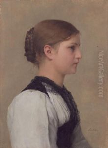 Brustbild Eines Madchens In Berner Tracht by Albert Anker