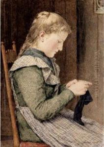 Strickendes Madchen, 1905 
Girl Knitting, 1905