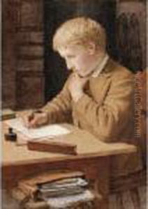 Schreibender Knabe, 1905
Boy Writing, 1905 by Albert Anker