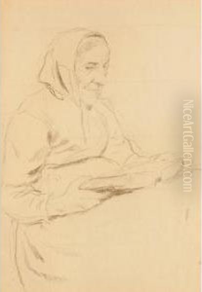Die Bibelleserin - Recto &amp; Verso 
Woman Reading The Bible - Front &amp; Back - view 1
