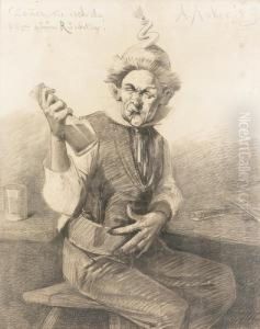 "donner, Wie Isch Da 88ger Suuri Ruschtig!". by Albert Anker