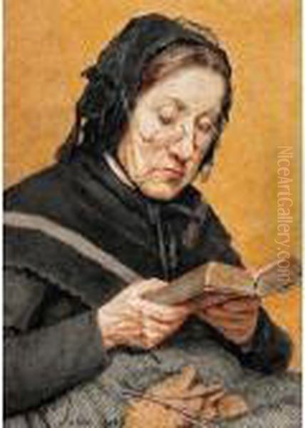 A Peasant Woman Reading - view 1