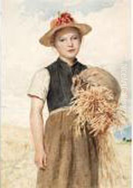 Girl With Sheaves - view 1