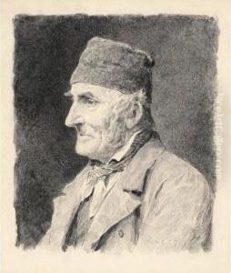 Farmer With Cap by Albert Anker