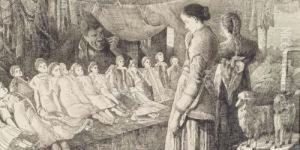 Der Puppenladen. by Albert Anker