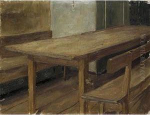 Raumstudie Zu by Albert Anker