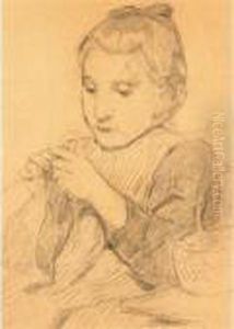 Girl Knitting