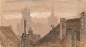 Blick Auf Die Kathedrale Von Lausanne