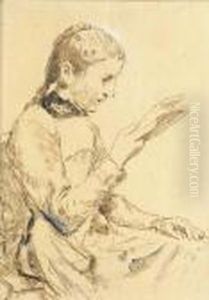 Lesendes Madchen by Albert Anker