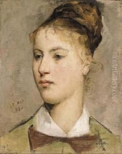 Portrait D'une Jeune Fille by Albert Anker