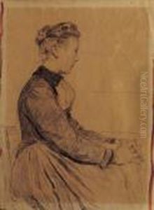 Junge Frau In Berner Tracht by Albert Anker