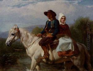 Fording The Stream by Frederick Goodall