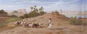 A Goat Herd near Cairo by Frederick Goodall