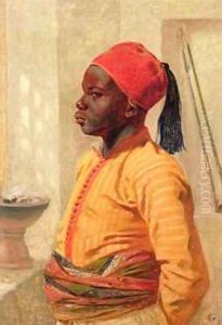 Half Length Portrait of an Arab Boy