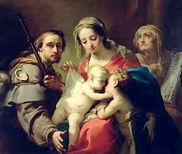 Madonna and Child with Saints John Anna and Rocco - view 1