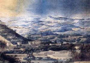 Imaginary Landscape with Neoclassical Buildings by Joseph Michael Gandy