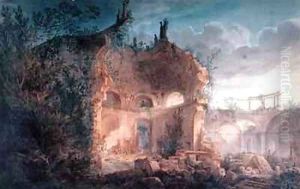 Sir John Soanes Rotunda of the Bank of England in Ruins by Joseph Michael Gandy