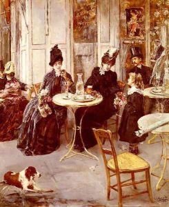 Au Café (At the Café) by Eduardo Leon Garrido