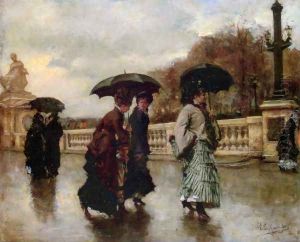 Elegantes sous la pluie by Eduardo Leon Garrido