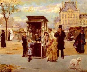 The Kiosk by the Seine by Eduardo Leon Garrido