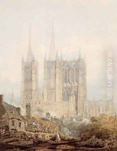Lincoln Cathedral from the West by Thomas Girtin