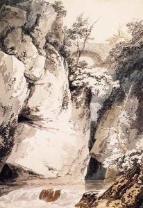 On the Banks of Lake Como (after J.R.Cozens) by Thomas Girtin