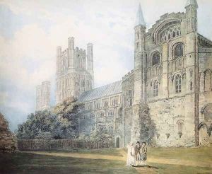 Ely Cathedral from the South-East (after James Moore) by Thomas Girtin