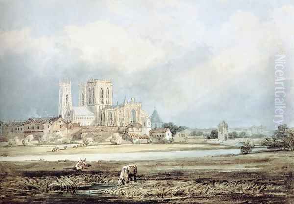 York Minster from the South-East, with Layerthorpe Bridge - view 1
